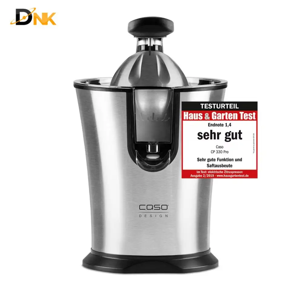 Máy Vắt Cam Caso Cp 330 Pro 160W, Nón Vắt Inox 9 Máy Caso Cp 330 Pro Với Nhãn Đánh Giá Sehr Gut Của Haus &Amp; Garten Test Trên Thân Máy.