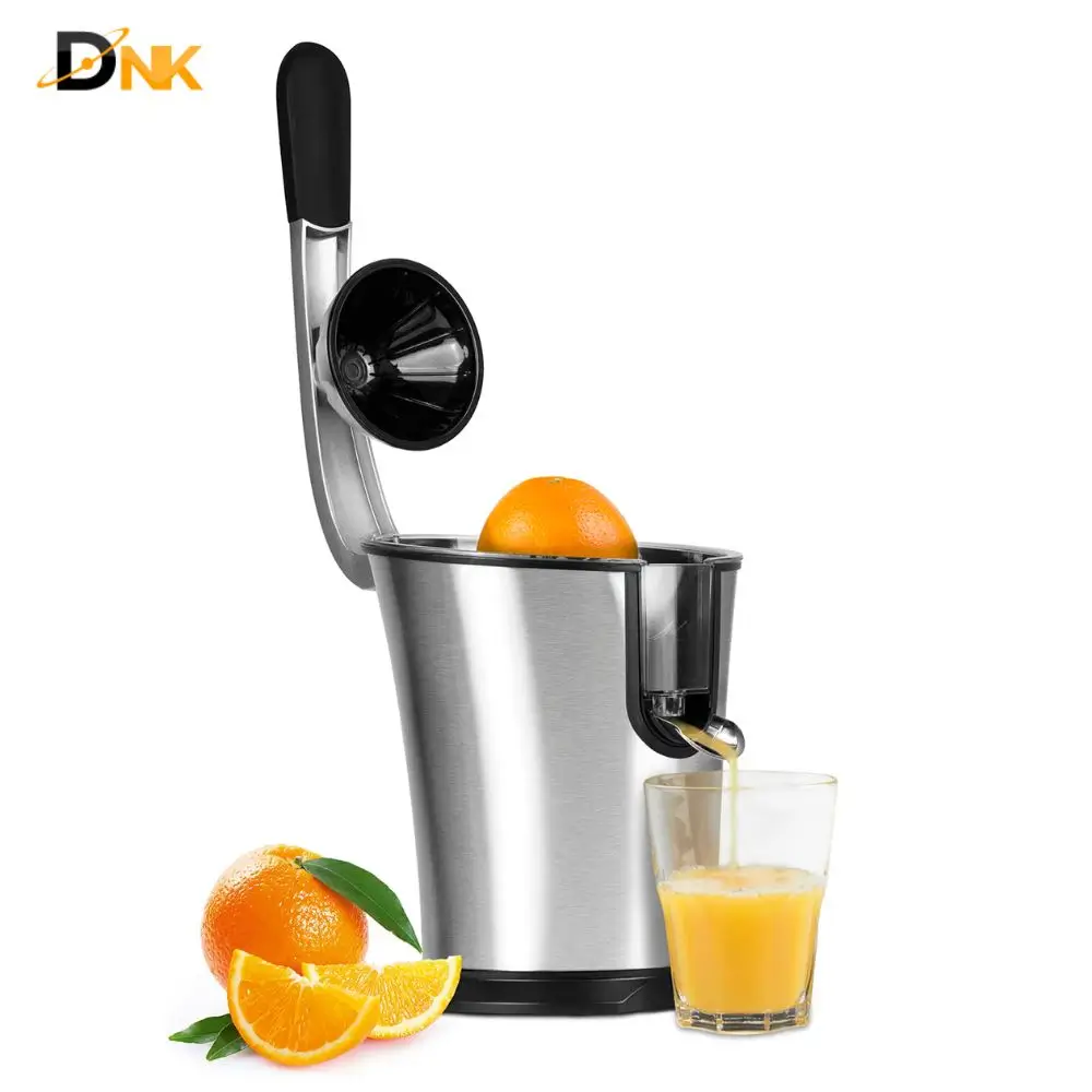 Máy Vắt Cam Caso Cp 330 Pro 160W, Nón Vắt Inox 7 Caso Cp 330 Pro Mở Cần Ép, Đặt Nửa Quả Cam Trên Nón Vắt Và Ly Nước Cam Dưới Vòi.