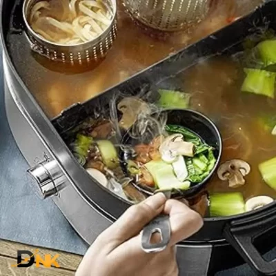 Nồi Wmf Lono Hot Pot &Amp; Steam Chia Hai Ngăn Đang Nấu Lẩu Cùng Rau Và Nấm