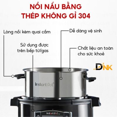Lòng Nồi Thép Không Gỉ 304 Của Instant Pot Pro 10 In 1