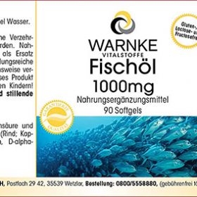 Thành Phần Của Viên Uống Dầu Cá Warnke Fischol Omega3