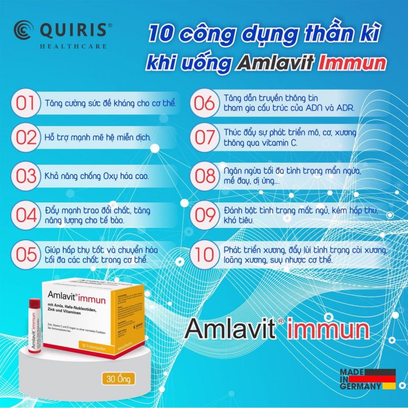 Quiris Amlavit Immun 30 Ống, Tăng Cường Hệ Thống Miễn Dịch, Hình Ảnh 1