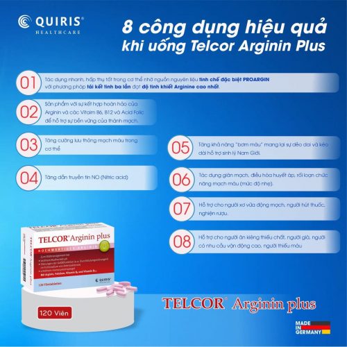 Vien Uong Quiris Telcor Arginin Plus 120 Vien 01