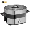 Nồi Wmf Lono Hot Pot &Amp; Steam Với Xửng Hấp Inox Và Nắp Kính Đặt Trên Thân Máy Inox