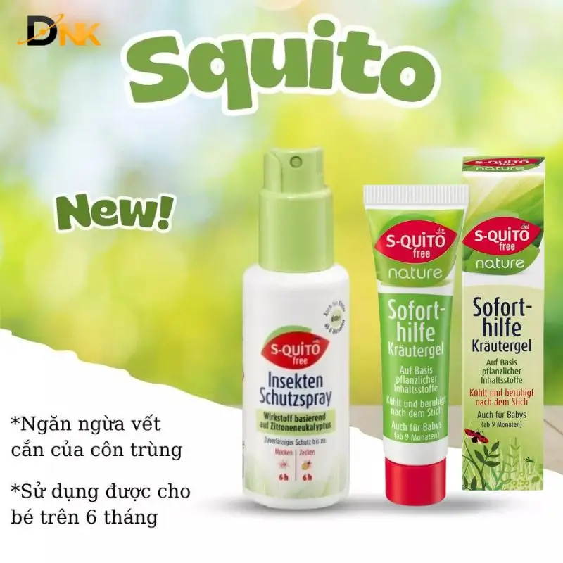 Xịt Chống Muỗi S-Quito Free Zitroneneukalyptus Xịt Chống Muỗi S-Quito Free Zitroneneukalyptus 100Ml Cho Bé Trên 6 Tháng