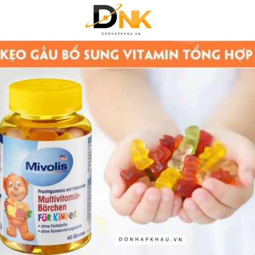 Keo Gau Vitamin Tong Hop Cho Tre Em Keo Deo Trai Cay 60 Mieng 120 G 10