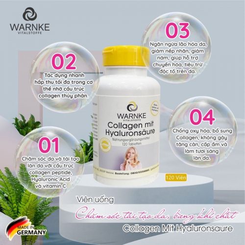 Vien Uong Warnke Collagen Mit Hyaluron 120 Vien Made In Germany 1