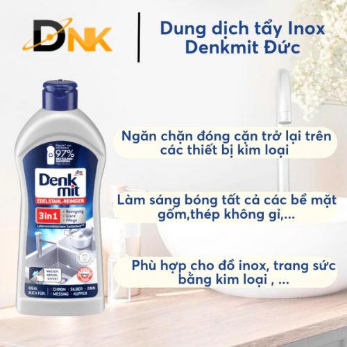 Dung Dịch Denkmit 3In1 – Tẩy Rửa Và Bảo Vệ Bếp, Vòi Nước, Bồn Rửa Inox Sáng Như Mới