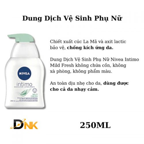 Dung Dịch Vệ Sinh Phụ Nữ Nivea Intimo Mild (Màu Xanh)