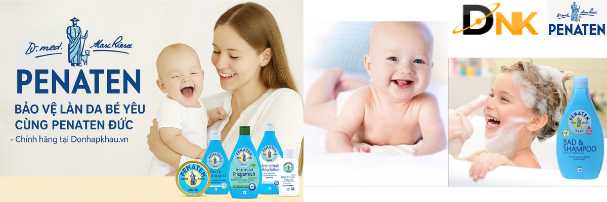 Banner thương hiệu Penaten Đức – Bảo vệ làn da bé yêu cùng Penaten chính hãng tại Donhapkhau.vn