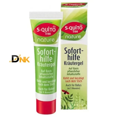 Gel S-Quito Free Nature Trị Muỗi Và Côn Trùng Cắn 15Ml 1 Gel S-Quito Free Nature 15Ml Giúp Làm Dịu Vết Muỗi Và Côn Trùng Cắn, Chiết Xuất Thảo Dược Thiên Nhiên Từ Đức.