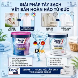 Giải pháp tẩy vết bẩn Denkmit Oxi Power 750g cho đồ màu và đồ trắng