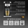 Ảnh Tổng Hợp Các Tiện Ích Của Caso Hw 770 Advanced, Gồm Lựa Chọn Nhiệt Độ 40–100°C, Lượng Nước 100–400 Ml Và Chức Năng Memory. Caso Hw 770 Advanced Cùng Chú Thích Về Nhiệt Độ, Lượng Nước Và Nút Memory.