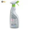 Ảnh Mặt Sau Chai Denkmit Power-Fettlöser, Thể Hiện Nhãn Tiếng Đức, Biểu Tượng Cảnh Báo, Mã Vạch Và Dung Tích 750Ml. Nhãn Sau Chai Denkmit 750Ml Có Hướng Dẫn, Cảnh Báo Và Mã Vạch