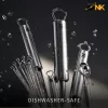 Ảnh Nhóm Dụng Cụ Nhà Bếp Wmf Profi Plus Trên Nền Tối Cùng Hiệu Ứng Giọt Nước. Hình Được Sử Dụng Để Minh Họa Đặc Tính Dễ Vệ Sinh Của Sản Phẩm. Các Dụng Cụ Wmf Profi Plus Với Giọt Nước Minh Họa Khả Năng Vệ Sinh Bằng Máy Rửa Bát