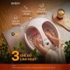 Ảnh Giải Thích Các Nút Power, Temp, Timer, Vibration Bubble Và Đèn Báo Heat. Bảng Điều Khiển Có Cảnh Báo Không Sử Dụng Thiết Bị Khi Chưa Có Nước. Bảng Điều Khiển Gköch Ss-606D Hiển Thị 45°C Cùng Các Nút Nguồn, Nhiệt Độ, Hẹn Giờ Và Massage.