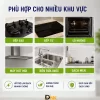 Hình Tổng Hợp Sáu Khu Vực Trong Nhà Bếp Để Tham Khảo Nhu Cầu Làm Sạch. Không Mặc Định Mọi Bộ Phận Của Thiết Bị Đều Phù Hợp; Tránh Nhôm Và Những Vật Liệu Bị Loại Trừ Trên Nhãn. Các Khu Vực Nhà Bếp Gồm Bếp Gas, Bếp Từ, Lò Nướng, Máy Hút Mùi, Bồn Rửa Và Gạch Men
